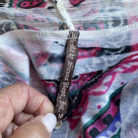 Mushka by Sienna Rose Open Front Cardigan Sz M Semi Sheer Artsy Hippie Festival - Picture 9 of 10